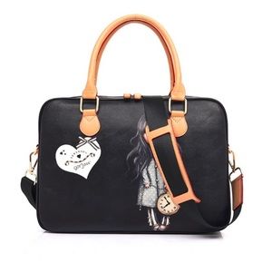 Gently Use Laptop Bag School Black Cartoon Cute